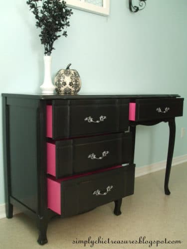 black painted furniture