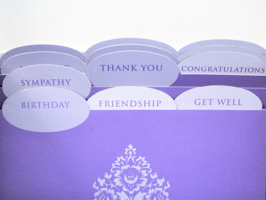 greeting card organization 